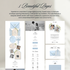 Azure Wedding Website Template 5 Page Canva Invitation