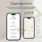 Ivory Web Invitation Template, Website Invitatiom, RSVP Form