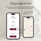 Burgundy Lush Wedding Website Template, Editable Canva Invitation