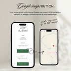Emerald Wedding Website Template, Canva Editable Invitation
