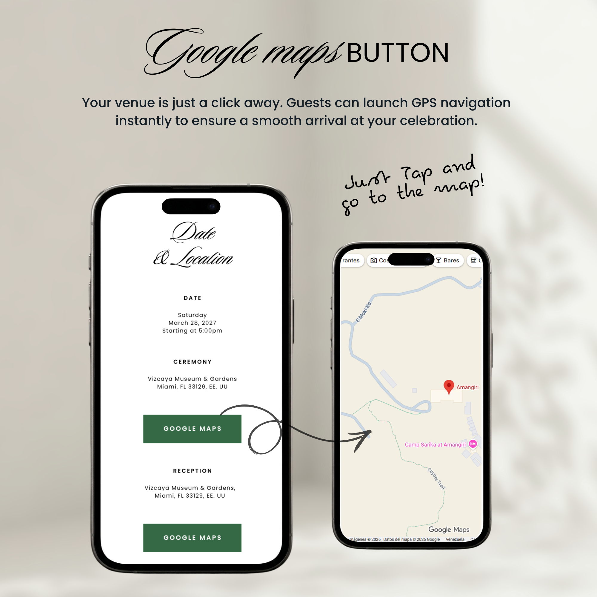 Emerald Wedding Website Template, Canva Editable Invitation