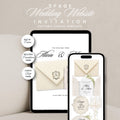 Ivory Web Invitation Template, Website Invitatiom, RSVP Form