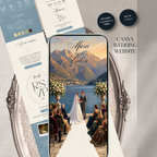 Wedding Website Invitation Template with RSVP