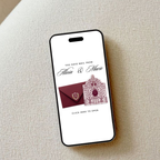 Burgundy Lush Wedding Website Template, Editable Canva Invitation