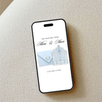 Azure Wedding Website Template 5 Page Canva Invitation