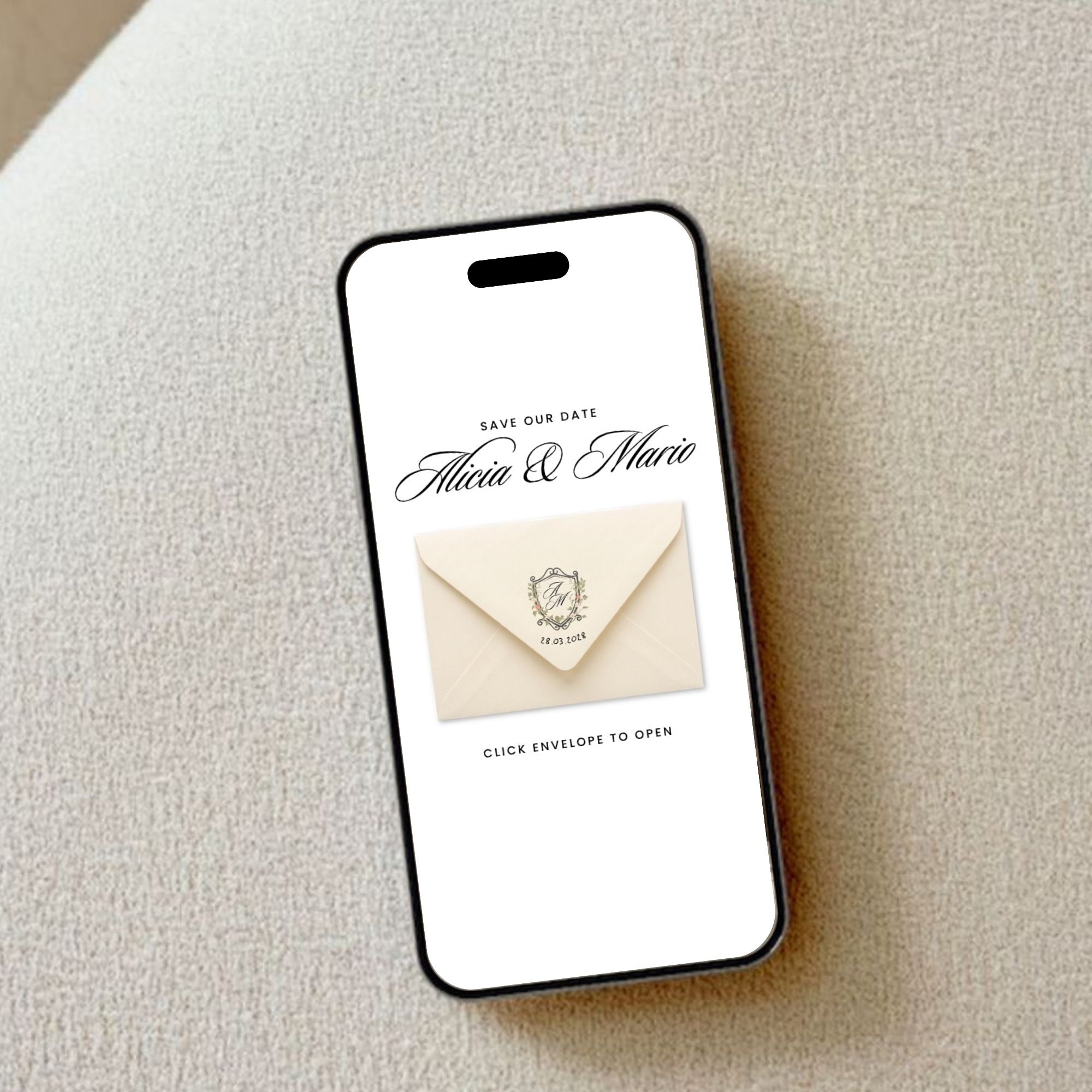 Ivory Save the Date Template, Animated Countdown, RSVP Form