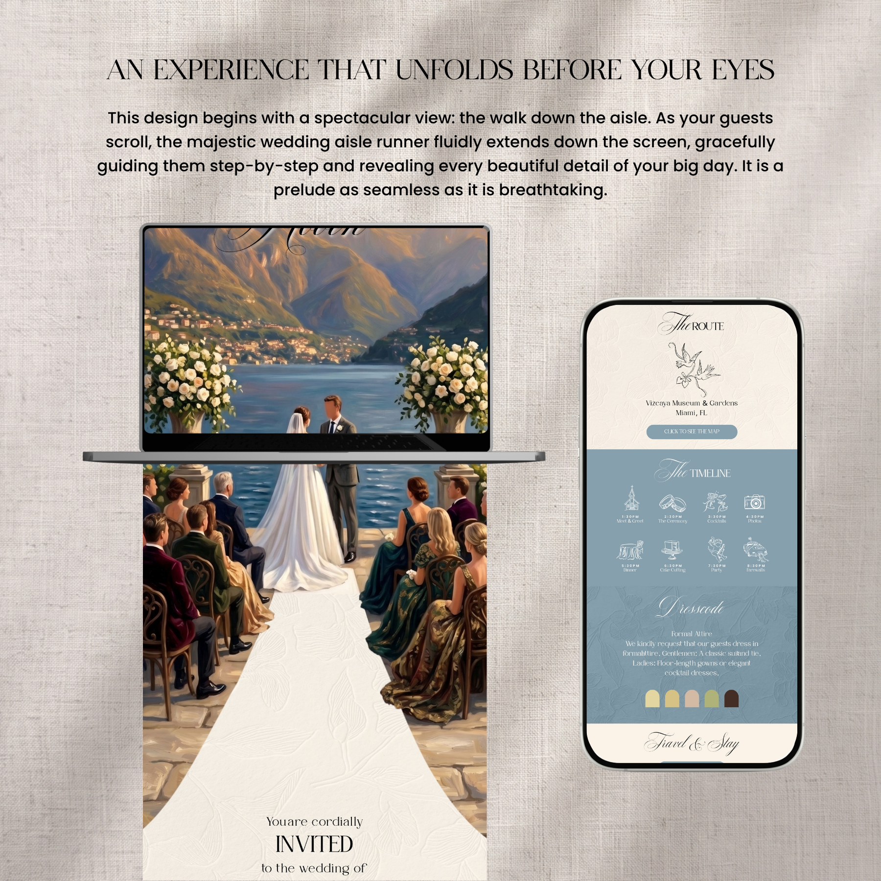 Wedding Website Invitation Template with RSVP