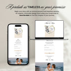 Ivory Save the Date Template, Animated Countdown, RSVP Form