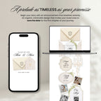 Ivory Web Invitation Template, Website Invitatiom, RSVP Form
