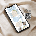 Azure Wedding Website Template 5 Page Canva Invitation