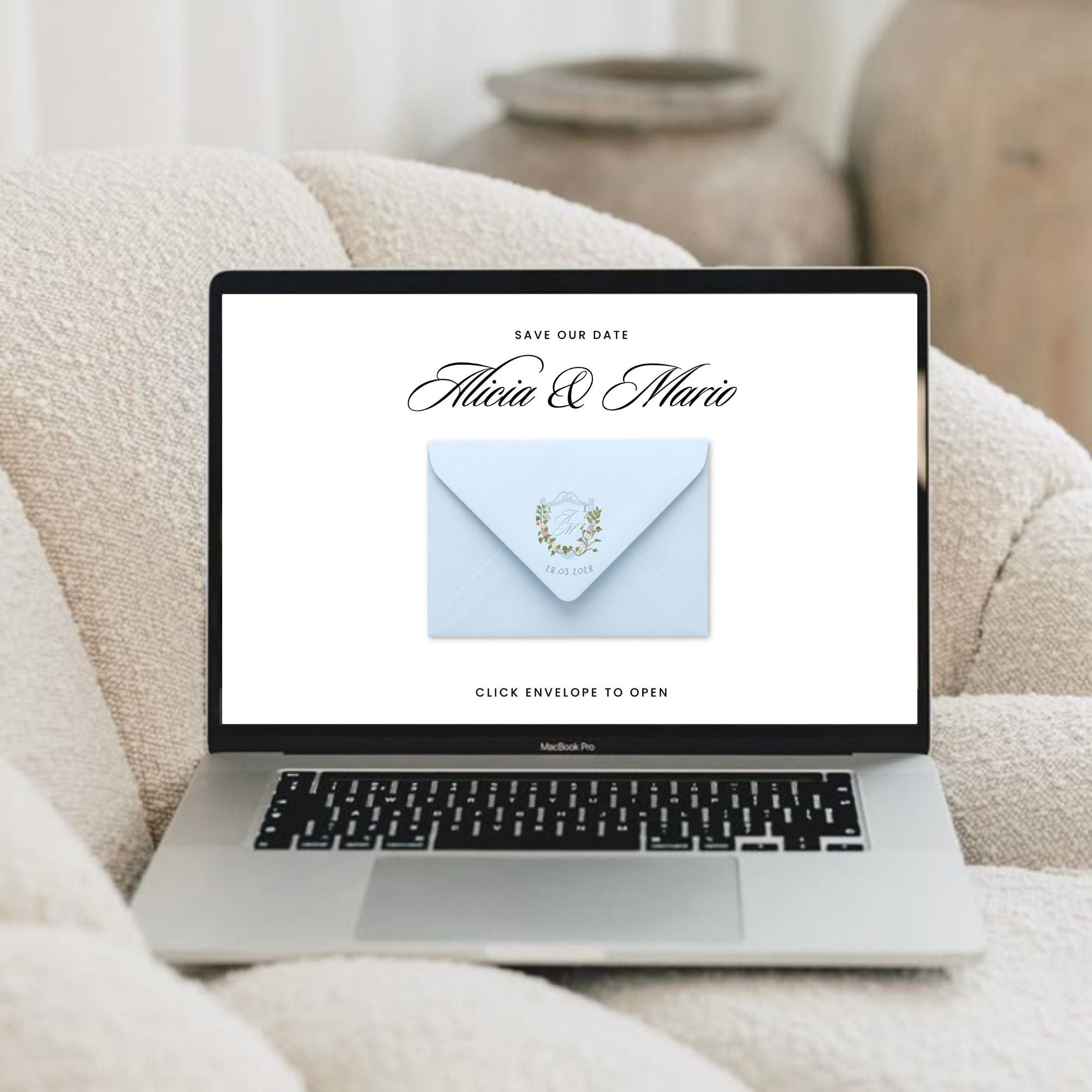 Save the Date Wedding Website Canva Template | Video Invitation