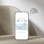 Azure Wedding Website Template 5 Page Canva Invitation