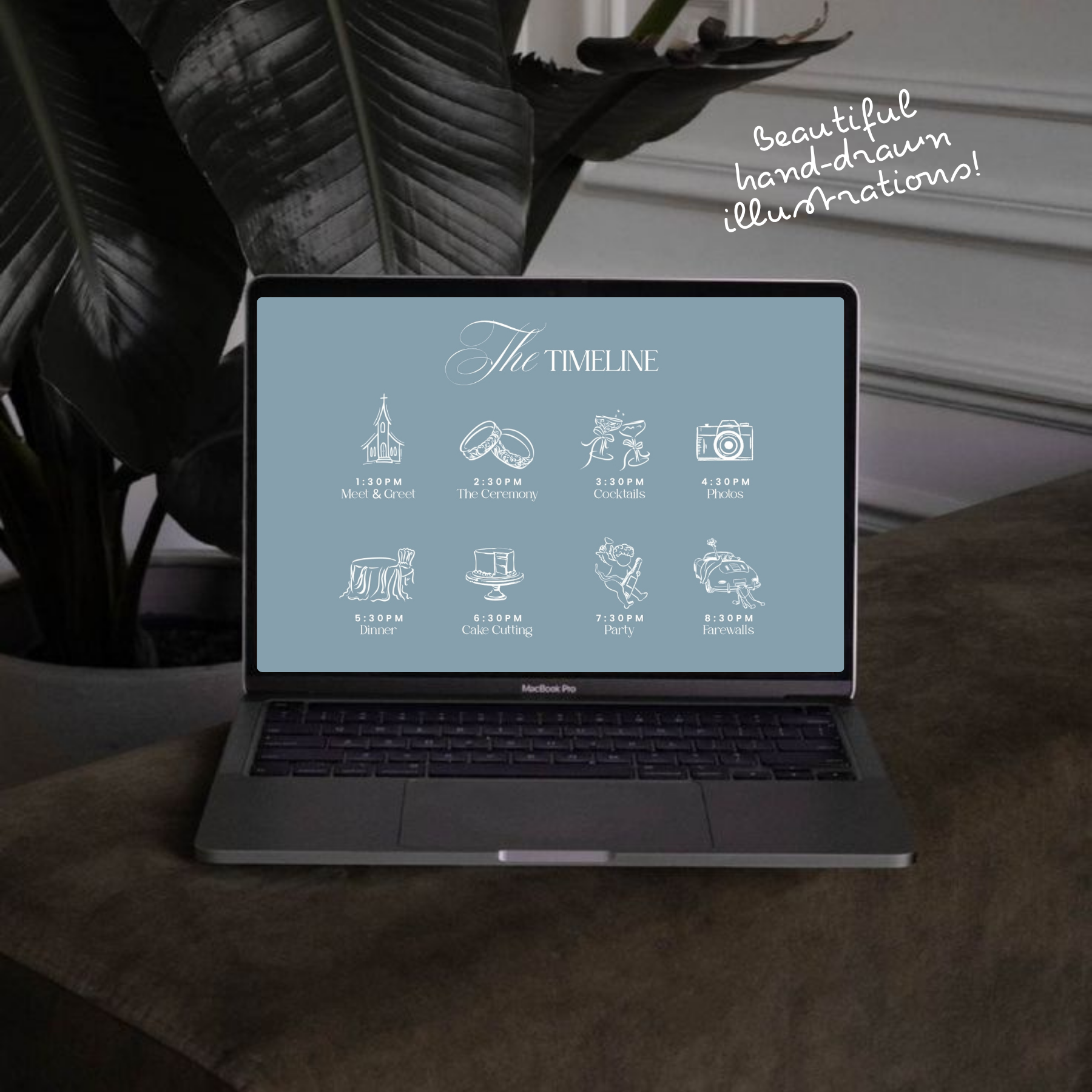 Wedding Website Invitation Template with RSVP
