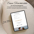 Ivory Save the Date Template, Animated Countdown, RSVP Form