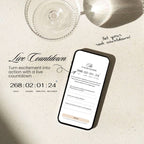 Ivory Save the Date Template, Animated Countdown, RSVP Form